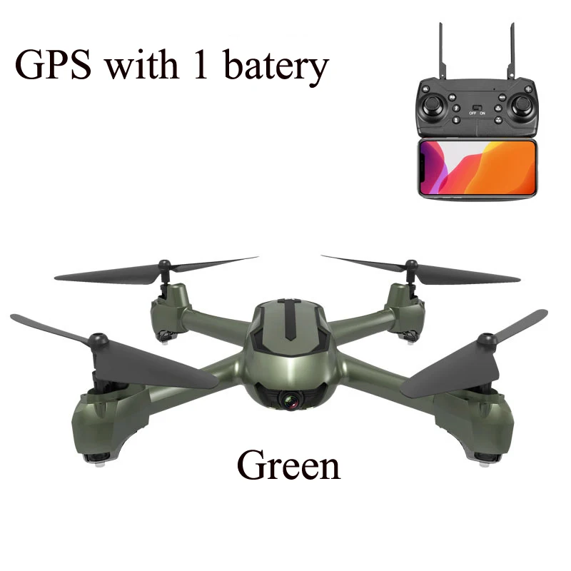 GPS Green 1 battery S16 gps Дрон 4k камера высокой четкости воздушный светильник поток оптическое позиционирование двойной объектив Интеллектуальный интеллектуальный контроль rc Квадрокоптер - Цвет: GPS Green 1 battery