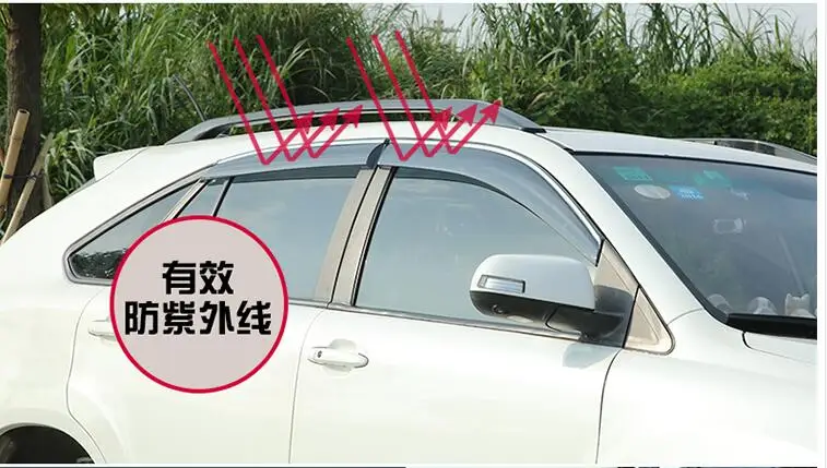 Автомобильный чехол для BYD S6 2011-17 автомобильный чехол Пластиковый оконный стеклянный ветровой козырек Дождь/Защита от солнца вентиляционная рамка лампа стайлинг(Примечание: год