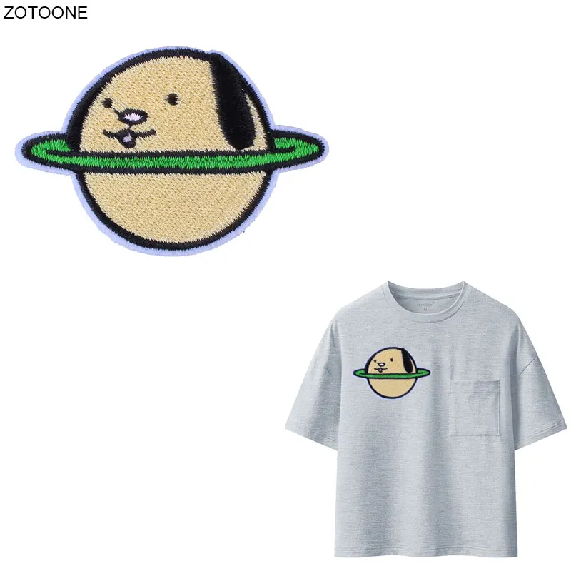

ZOTOONE Cute Space Patch Iron on Patches for Clothes DIY Heat Transfer Badge Sew on Stickers Clothing Embroidery Applique H
