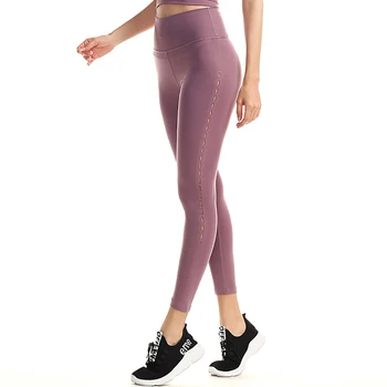 

Women High Waist Exercise Tight Fitting Pants Laser Hollow Yoga Pants Seamless Quick-dry Training Gym Sports Leggings Trousers