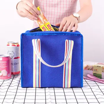

High Capacity Cooler Bag Thick Aluminum Film Food Thermal Pouch Women Camping Picnic Fruits Drinks Keep Fresh Handbags Supplies