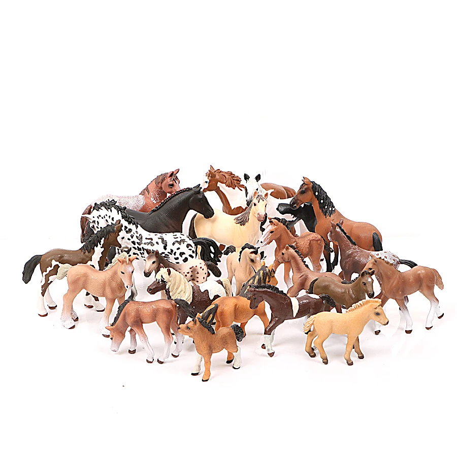 Realistic Mustang Horse Action Figures PVC Model Set - Educational Animal Toys Collection for Kids image 2