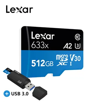 

Lexar TF Card 633x 32GB 64GB Memory card Class 10 carte micro sd Card 128GB 256GB 512GB for 1080p full-HD 3D and 4K video