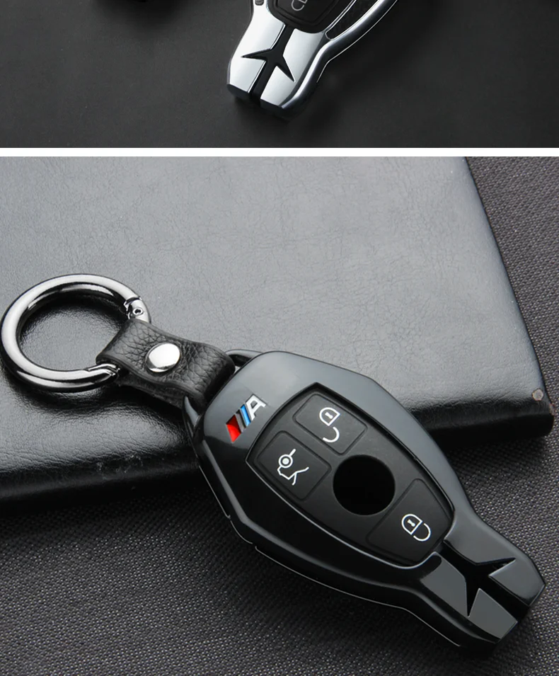 Металлический брелок для ключей, чехол, защитный чехол, подходит для Mercedes Benz E C Class W204 W212 W176 GLC CLA GLA, автомобильные аксессуары