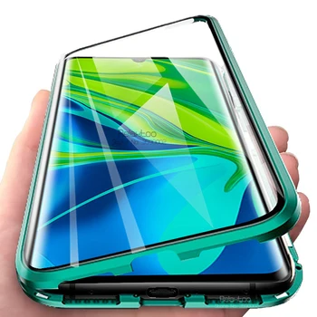 

360° Magnetic Adsorption Flip Case For xiaomi mi note 10 pro protective glass phone cover For xiaomi mi note 10 case cases coque