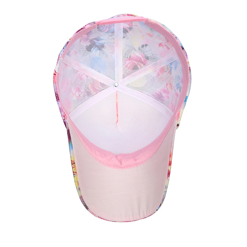 Простые женские бейсболки с вышитыми цветами для девочек, Snapback, женские кепки, сетчатая летняя шляпа от солнца