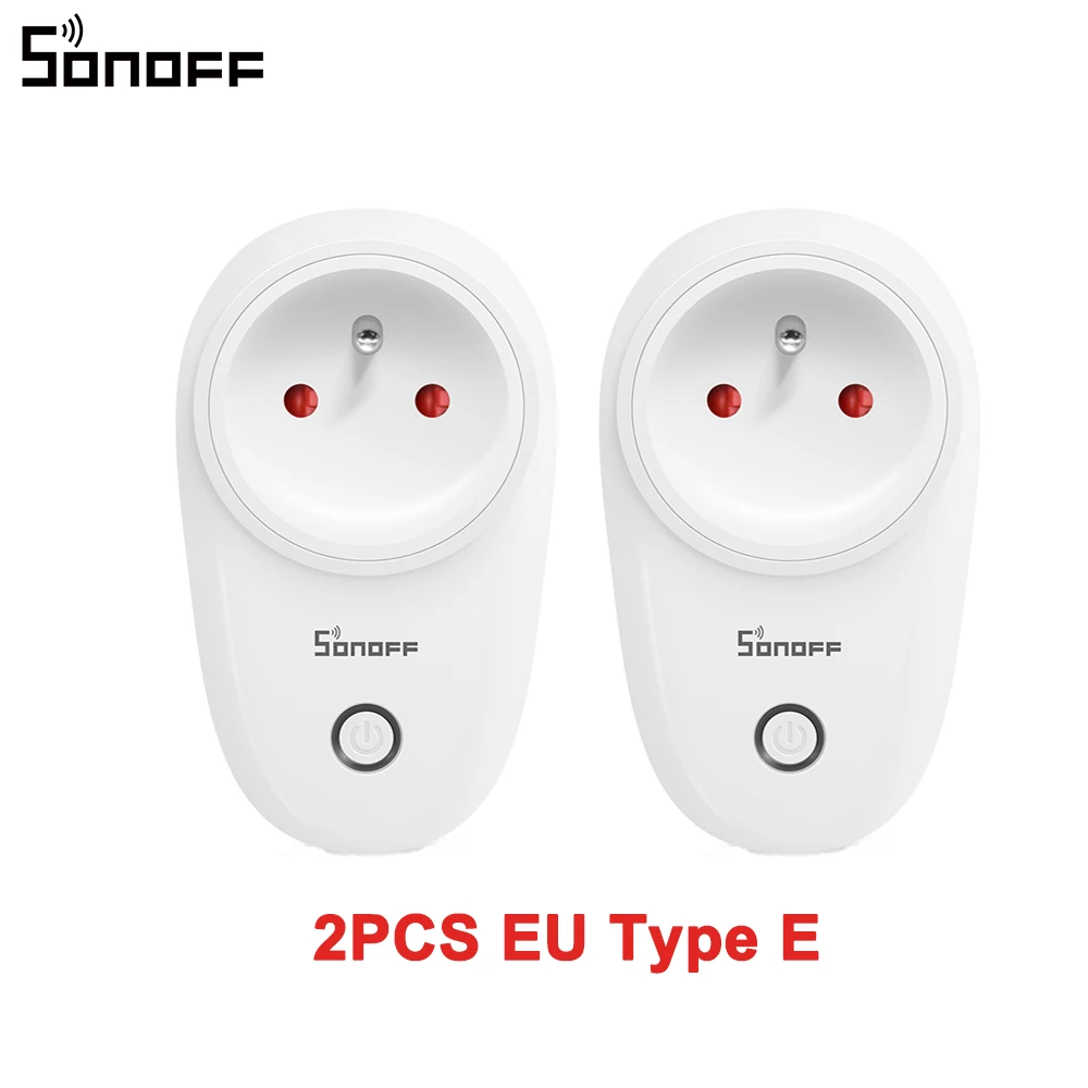 1/3/5PCS Itead SONOFF S26 WiFi Smart Plug EU Power Socket Wireless Outlet Timer Remote Control Works with Alexa Google Home 