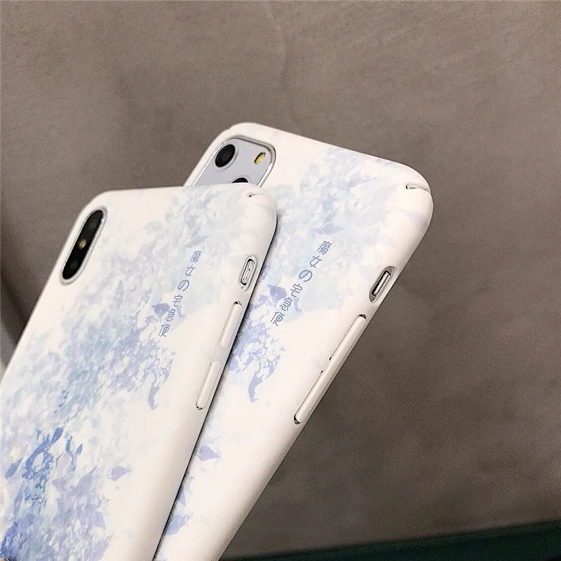 Роскошный чехол для телефона в японском стиле с кошкой и девочкой для iPhone 6, 6 S, 7, 8 Plus, X, 11 Pro Max, модный Матовый Жесткий чехол для телефона из поликарбоната