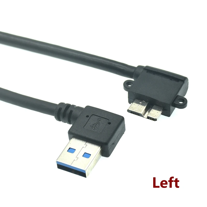 USB 3.0 90-Degree Right Angle Data Charging Cable for HDD Case with A Male to Micro B Male Adapter Description Image.This Product Can Be Found With The Tag Names Computer Cables Connecting, Computer Peripherals, Data charging cable, PC Hardware Cables Adapters
