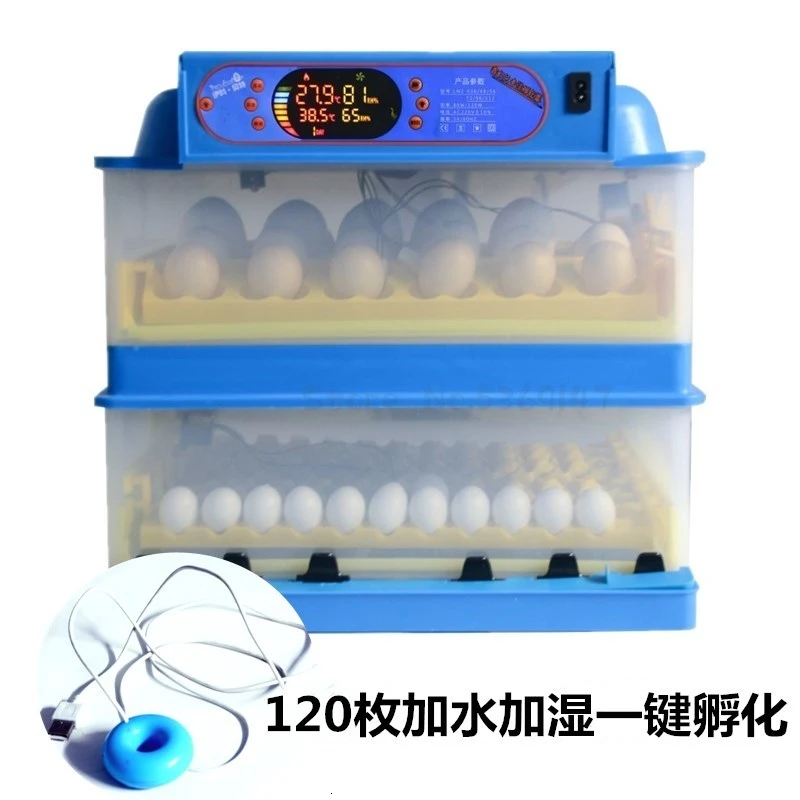 Incubator Automatic Household Type Chicken Duck Goose Incubator 72 Small Incubator Intelligent Temperature Control - Цвет: Темный хаки