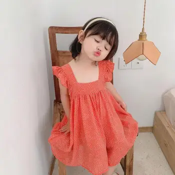 

2020 New Style Girls Printed Dress Chiffon Fashion Summer Girls Dresses 1-7t QA624