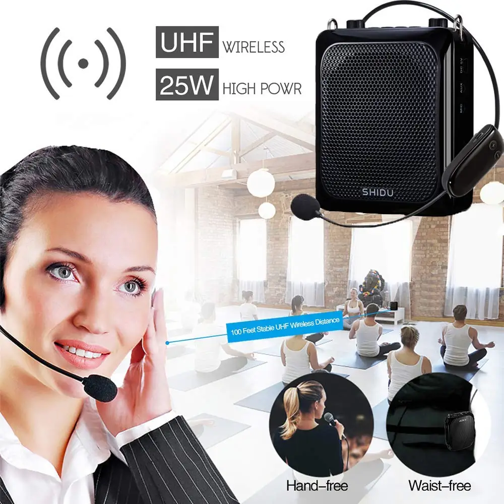 Эхо мегафон 25 Вт большой мощности Bluetooth динамик UHF беспроводная звуковая система портативный голосовой усилитель Эхо мегафон 25 Вт большой мощности Bluetooth динамик UHF беспроводная звуковая система портативный голосовой усилитель