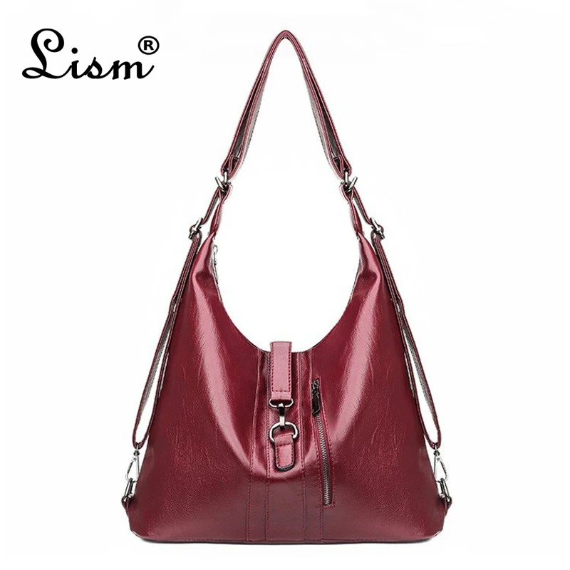 

Women bag PU Leather Handbags Zip Bags Large Capacity Hobo Bags Ladies Shoulder Belt Bags High Quality Bags 2019 NEW