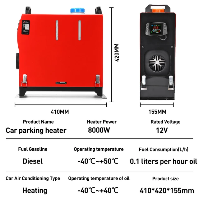 Hcalory – chauffage à Air Diesel 12V 5-8kw tout-en-un, chauffage rapide pour  voiture, camion, RV - AliExpress