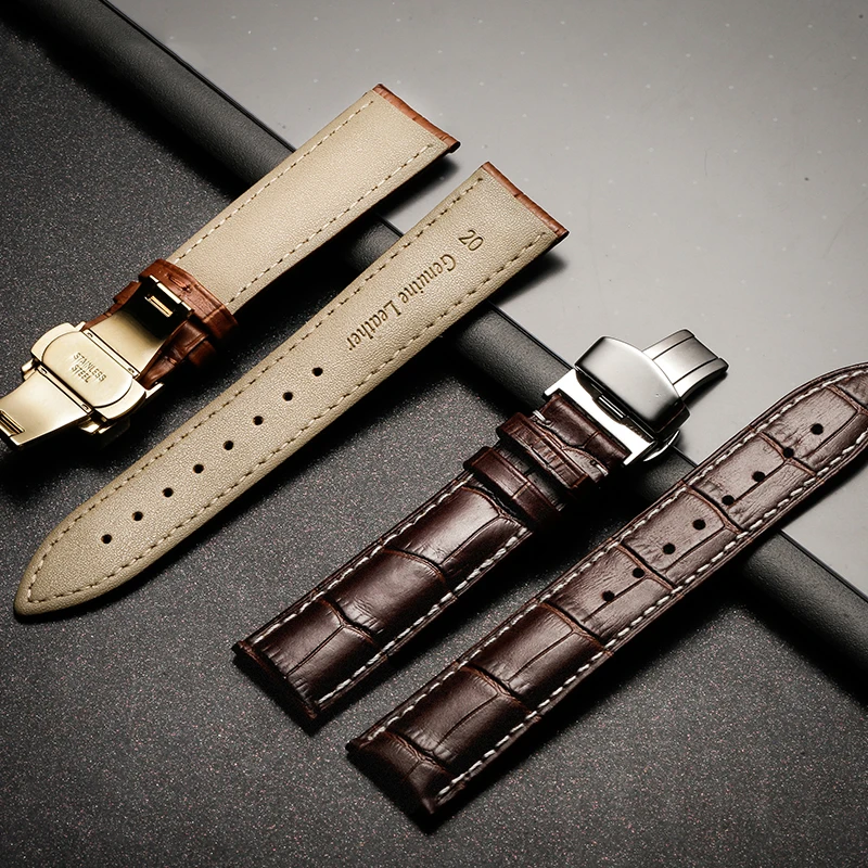 Ремешок из натуральной кожи для часов браслет с коробкой Tissot Seiko Samsung Galaxy 46 мм 42