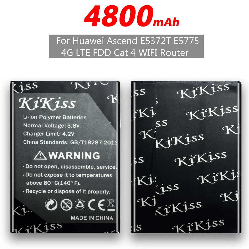 Аккумулятор большой мощности 4800 мАч для huawei Ascend E5372T E5775 4G LTE FDD Cat 4 wifi маршрутизатор