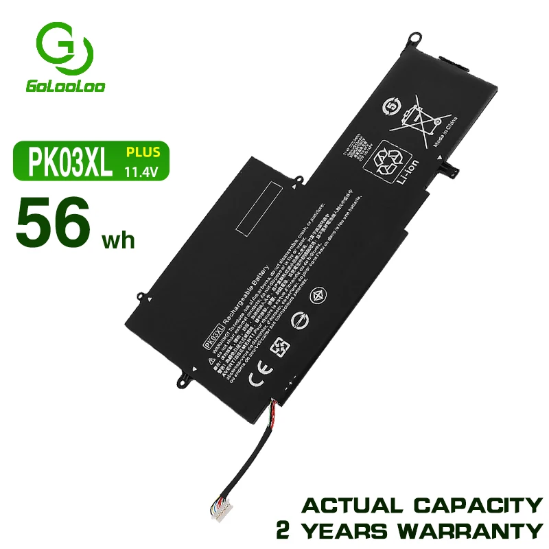 Аккумулятор Golooloo PK03XL для ноутбука HP Spectre Pro X360 13 G1 Series M2Q55PA M4Z17PA HSTNN-DB6S 6789116-005 11 4 в 56