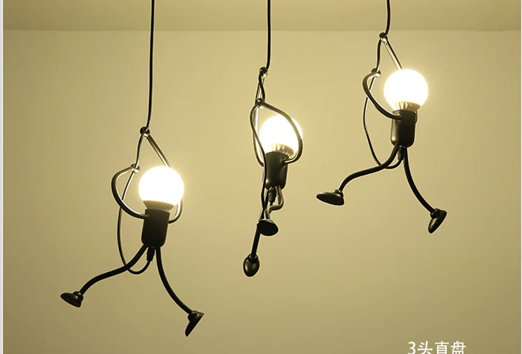 Мини-подвесной светильник Железный человек s Home Deco минималистичные подвесные лампы для спальни светильник для кухни подвесной светильник Светодиодная лампа