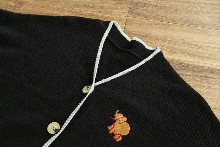 Весенне-осенний женский свитер, вязаный кардиган с v-образным вырезом, однобортное пальто, кардиган для девочки Мори, свитер YoYiKamomo