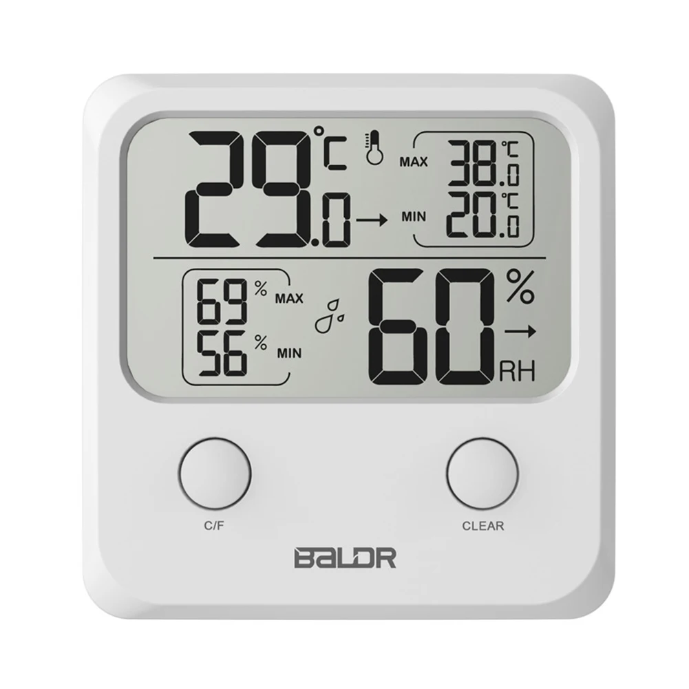 Indoor Wall Humidity Hygro-thermometer Plastic With Stand Digital Electronic Mini Hygrometer LCD Portable Temperature