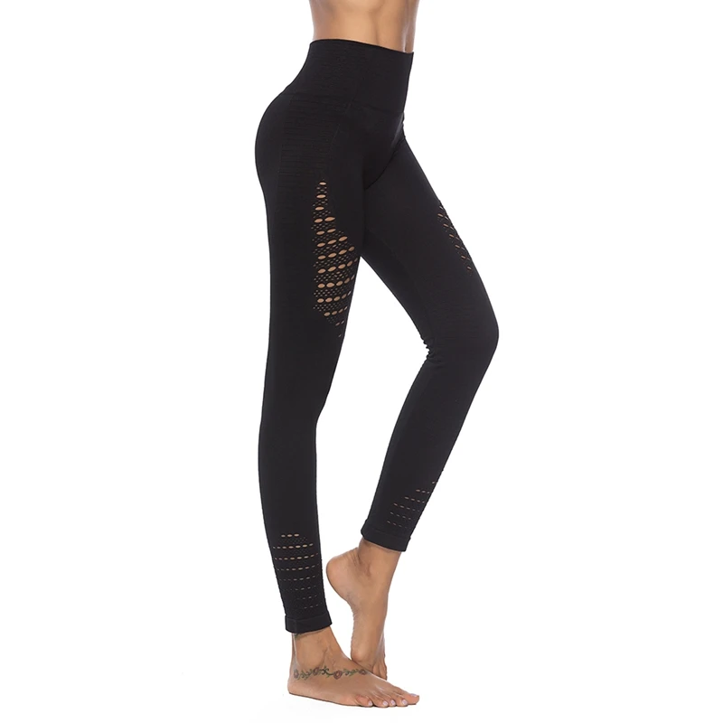 Yoga Pants Women High Waist Mesh Patchwork Leggings Sport Fitness Running Trousers Leggings8