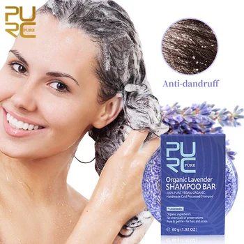 

Anti Dandruff Lavender Shampoo Bar Pure Lavender Essential Oil Soap Moisture to Relieve Itching Scalp Fragrance Hair Care