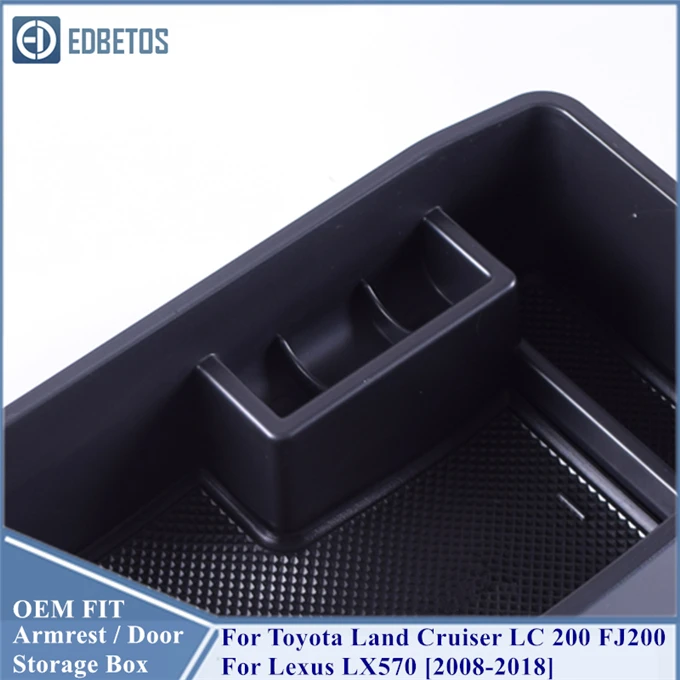 For Toyota Land Cruiser LC 200 FJ200 and Lexus LX570 Center Console Storage Box Armrest Box Organizer Accessories 2008-2018