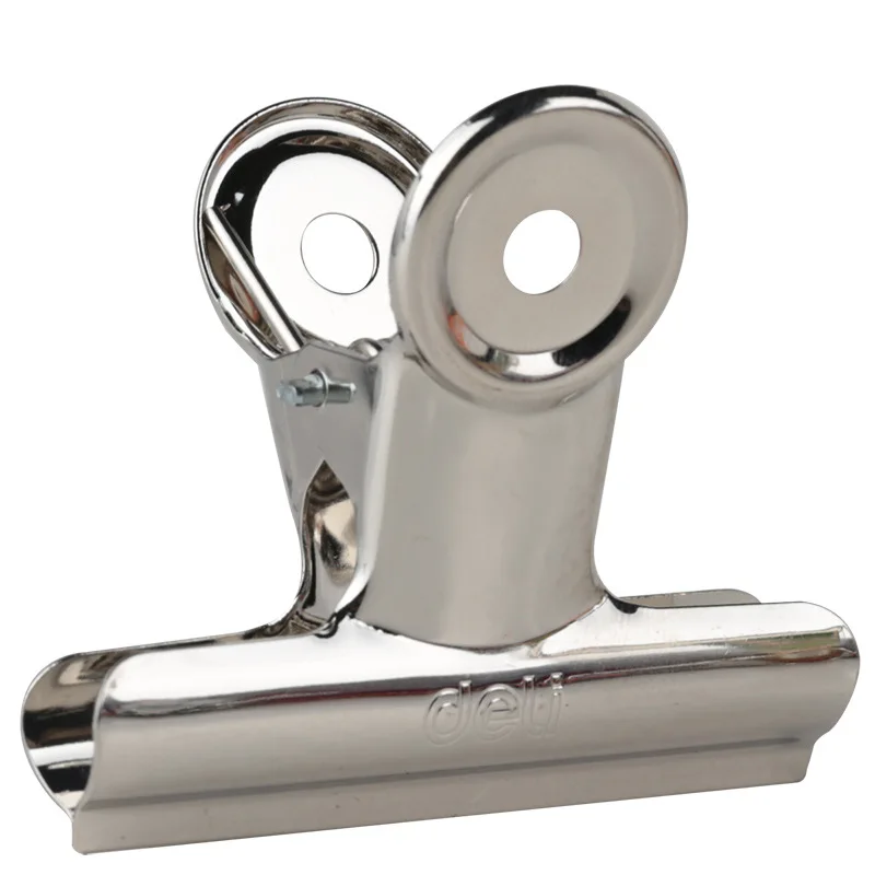 

Deli Deli9522 Metal Circle Stainless Steel tie piao jia Binder Clip Office Supplies Clip Iron Clamp 6 Pieces