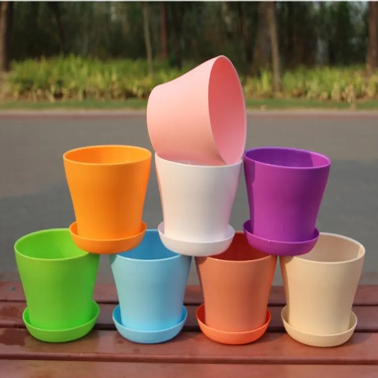 9.5*9cm wholesale flower pot mini flower pot gardening multifunctional plant indestructible plastic seedling pot