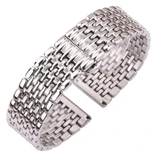  Stainless Steel Watch Band Bracelet Women Men 16mm 18mm 20mm 22mm Silver Straight End Watchband Strap Watch Accessories 