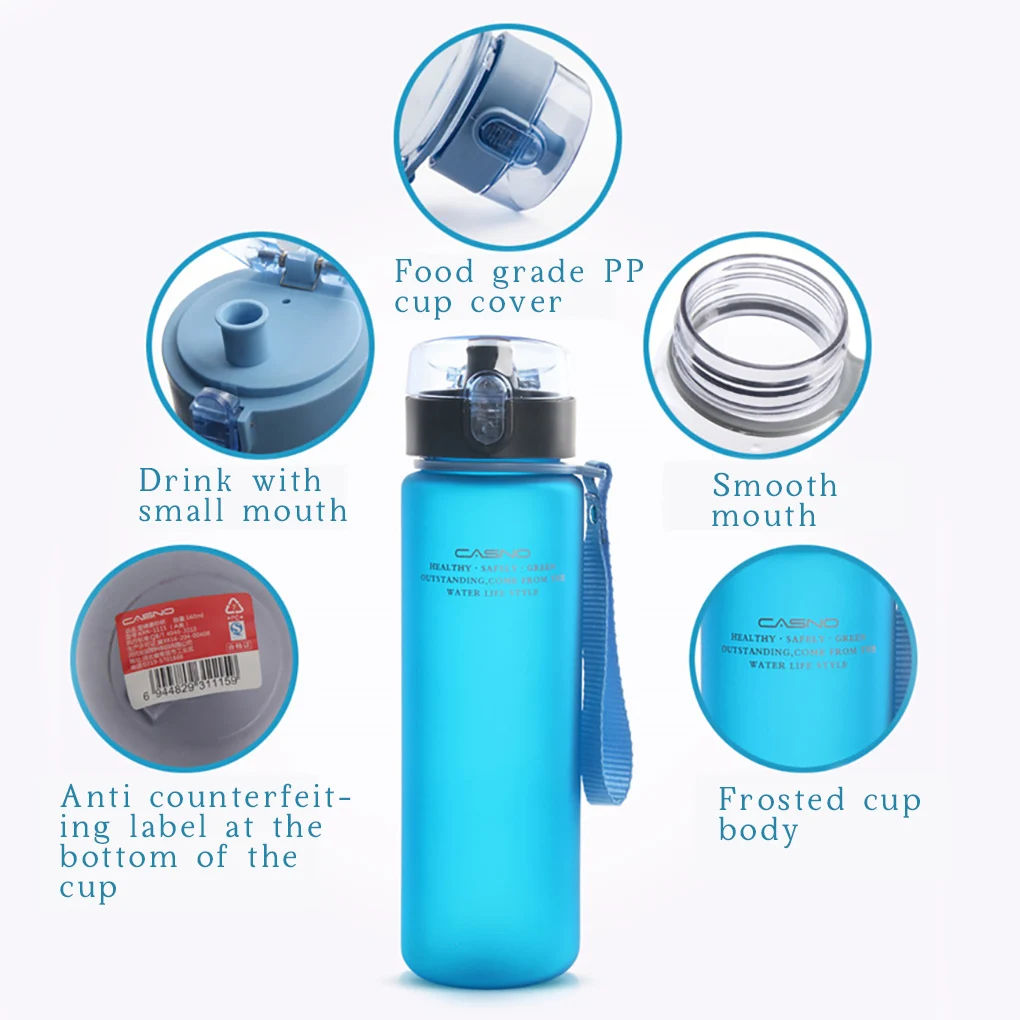 400/560ml Sports Cup Leakproof Plastic Water Bottle Portable Student Cup  Summer Children Customized New Product Creative Cup - Water Bottles -  AliExpress