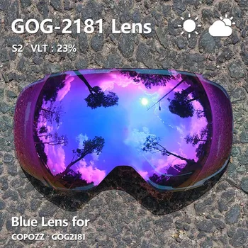 

COPOZZ Original Magnetic Lens for ski goggles GOG-2181 Lens Anti-fog UV400