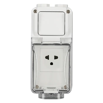 

US/UK Plug Electrical Wall Socket Waterproof Outdoor Weatherproof Power Outlet E5BE