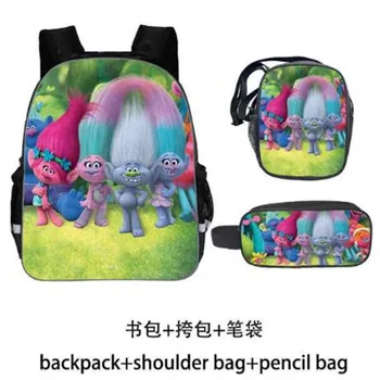 

New Children's Cartoon Bag Trolls Magic Hair Elf Bobby Printing Personality Primary School Bag Kindergarten Backpack