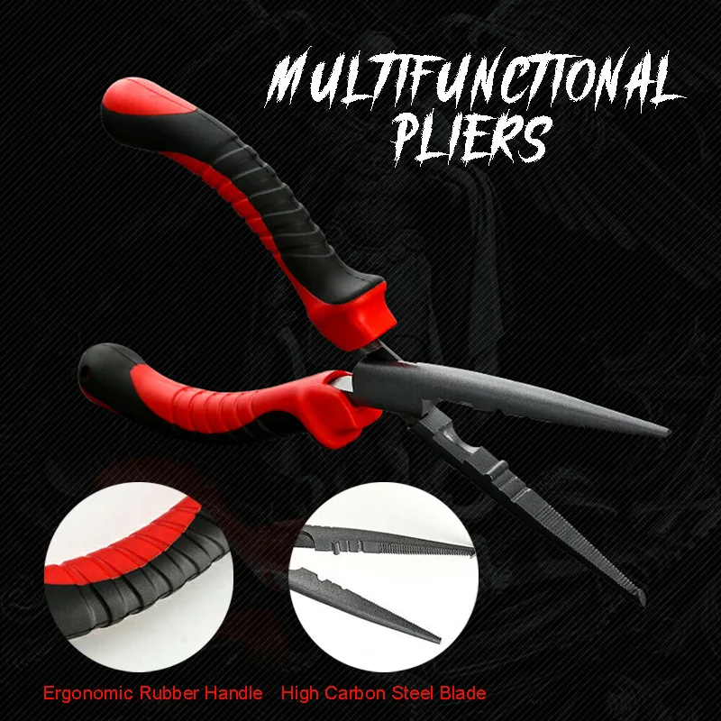 

1pc Multifunctional Ergonomic Handle Design Fishing Pliers Scissors Line Cutter Hook Remover Fishing Clamp Accessories Tools