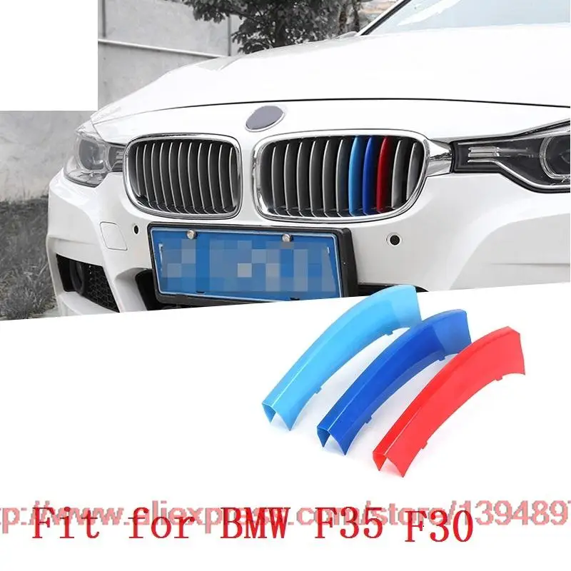 Angelguoguo 3D Car Grille Sport Stripe ABS Decal Sticker for 2013-2015 BMW 3 Series F30 F35