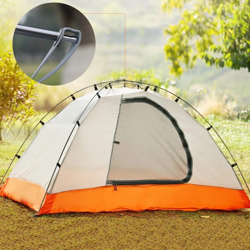 Camping Tent Hewolf 1595 Outdoor Double Layer Ultralight Aluminum Pole Waterproof Windproof Camping Tent 2.51KG Beach Barraca camping tent portable tent survival tent