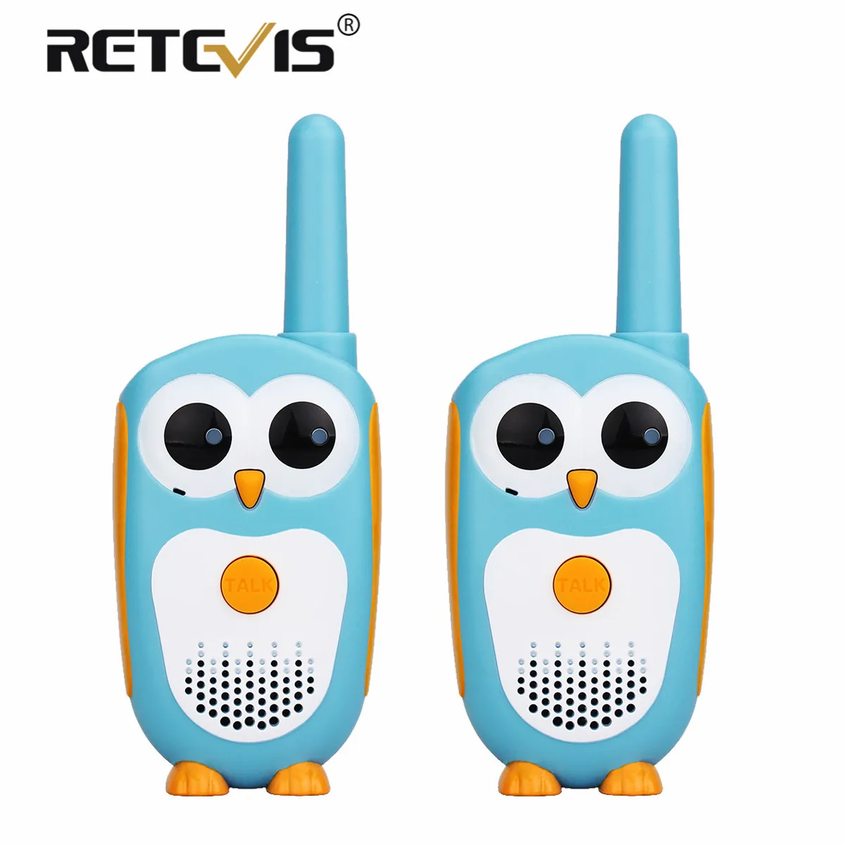 Retevis-Mini walkie-talkie RT30, 2 uds., Radio bidireccional portátil para niños de 2 a 8 años, 0,5 W, 1 canal, 2 juguetes de botones