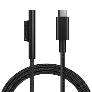 

Nylon Braided USB-C Charging Cable for Surface Pro 6/5/4/3 Surface Laptop 1.5 M 45W 15V PD Power Supply Cable