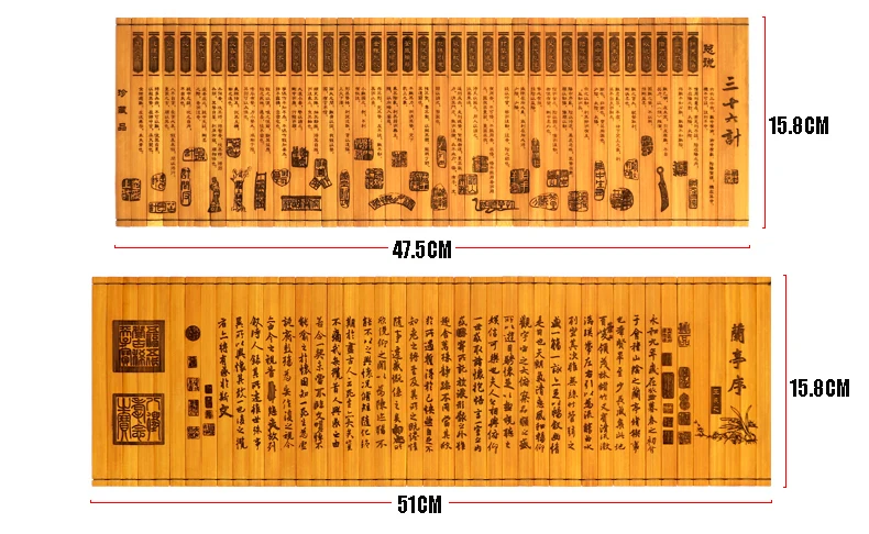 Винтажная домашняя декоративная книга китайская культура Классическая прокрутка бамбуковые деревянные проскальзывания двуязычная книга Искусство войны для книги истории