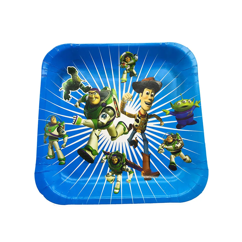 10pcs Toy Story Disposable Plates Baby Shower Kids Birthday Party