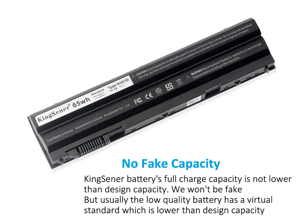 Kingsener-bateria para Laptop Célula de Coreia 65wh N3x1d para Dell Latitude E5420 E5430 E5520 E5530 E6420 E6520 E6430 E6440 E6530 E6540 Baterias p/ laptop - Imagem 3