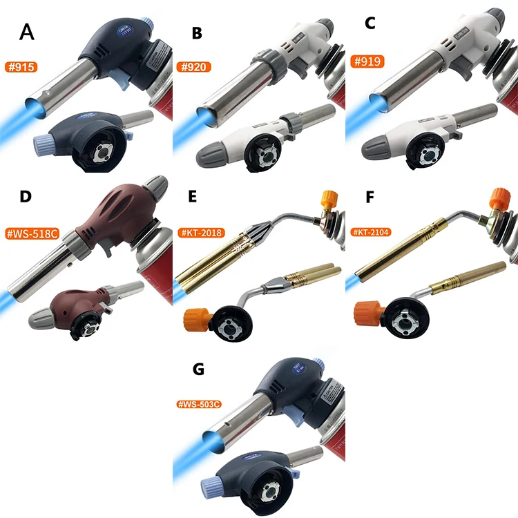 1 шт. металлический пламенный пистолет сварочная газовая горелка зажигалка нагревательный зажигательный бутановый Кемпинг бутановое пламя пистолет головка воспламенитель домашний простой в использовании