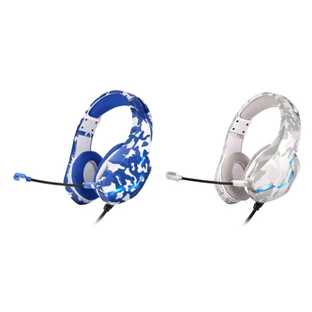 

New Computer Wired Headset Camouflage PS4 One Game Video Game Music Headset
