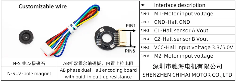 Chihai мотор CHR-GM25-270 ABHL низкая скорость 25 мм микро энкодер постоянного тока мотор для самобалансирующихся тележек и игрушек