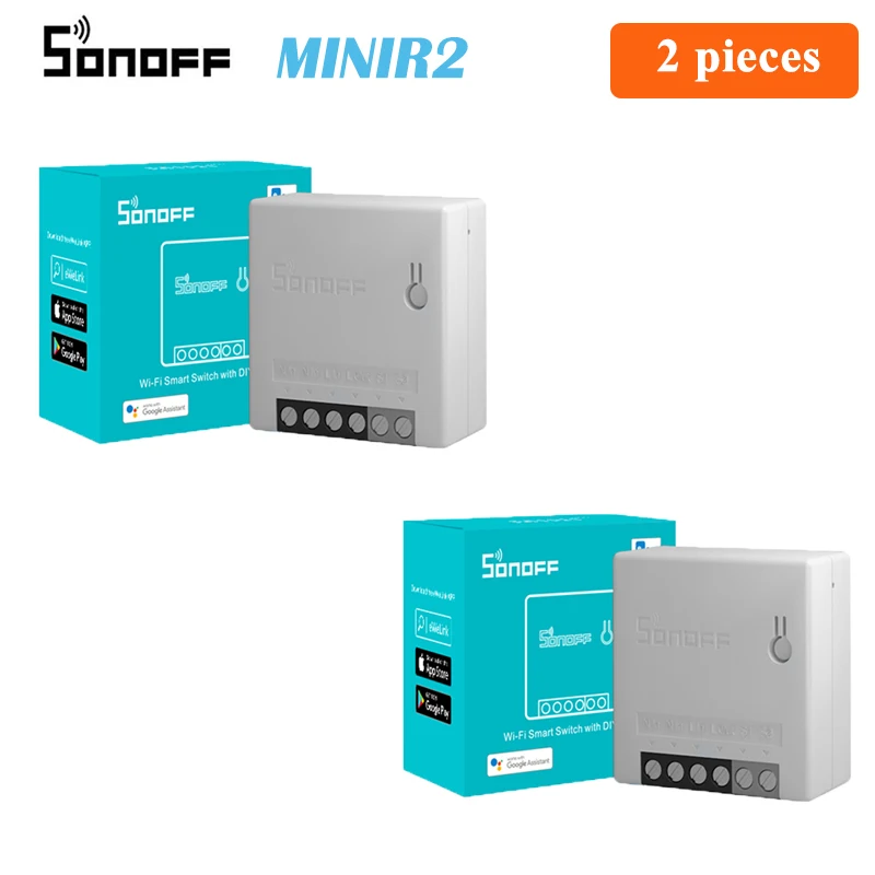 SONOFF MINIR2 Wifi DIY Switch Mini R2 2 Way Modules eWeLink APP Wireless Remote Control Work with Alexa Google Home Automation 