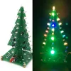 Kit de bricolage tridimensionnel 3D LED arbre de noël rouge/vert/jaune Kit de Circuit Flash LED Suite électronique amusante ► Photo 1/6
