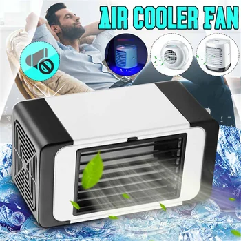 

Home Mini Air Conditioner Portable Air Cooler Cooling LED light USB Personal Space Air Cooling Fan Humidifier for Home Office
