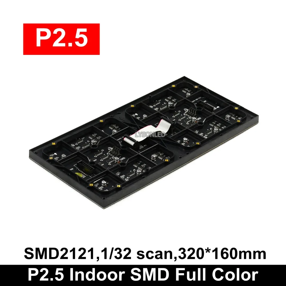P2.5 комнатный SMD2121 полноцветный светодиодный дисплей модуль 1/32 сканирование 320x160