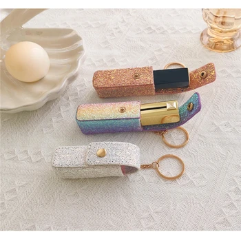 

2020 Fashion Trend Women Ladies Unique Luxury Diamond Crystal Design Lipstick Bags Sweet Candy Color Small Lipstick Pockets